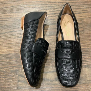 NWOT JOAN OLOFF Lala Woven Leather Huarache Loafers size 7M